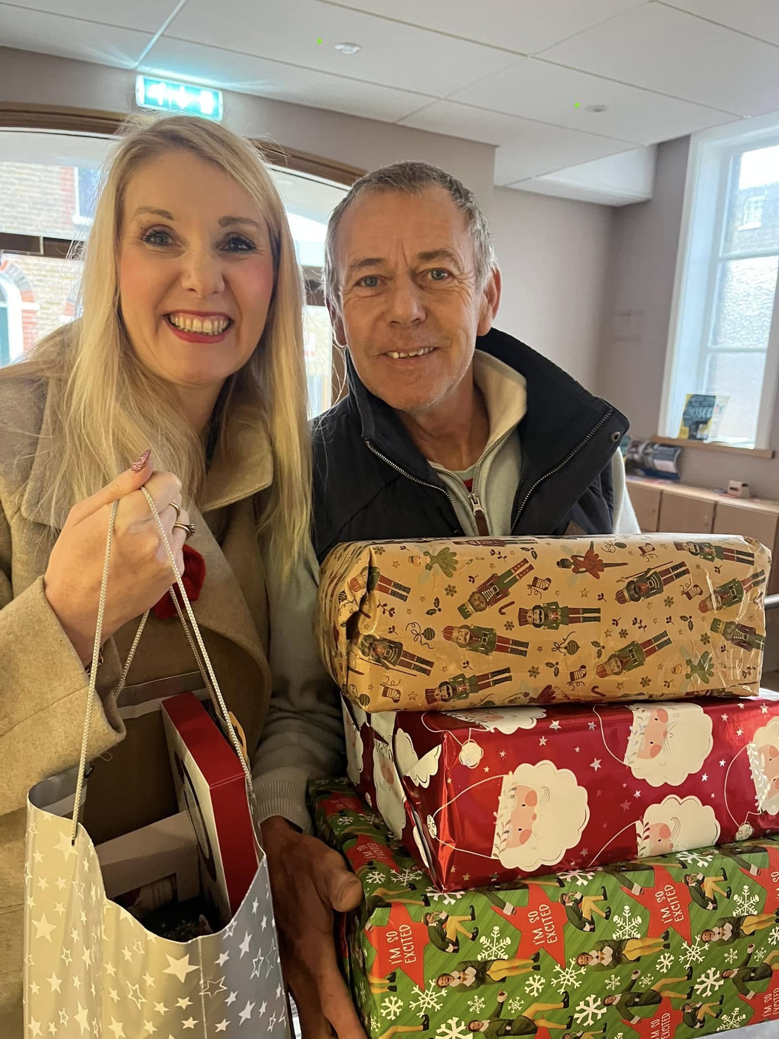 Guest receiving gifts